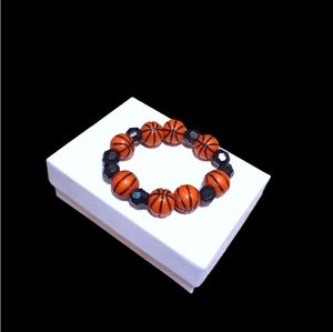 Handmade Beaded Basketball Bracelet